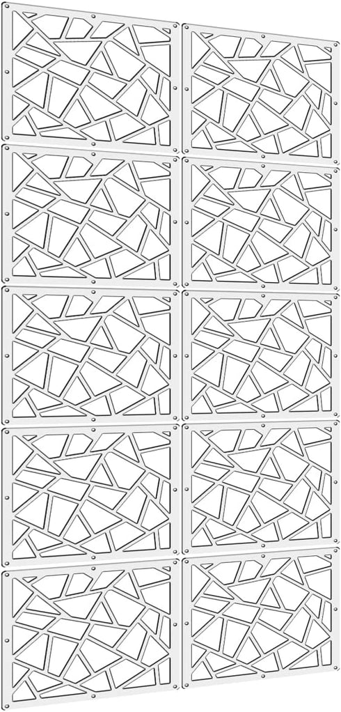 Lchen Hanging Room Divider - 10 Pieces Wood-Plastic Hanging Panels 0.2“ Thick Screen Panel for Living Room Bedroom Home