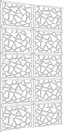 Lchen Hanging Room Divider - 10 Pieces Wood-Plastic Hanging Panels 0.2“ Thick Screen Panel for Living Room Bedroom Home