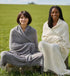 KyraHome 100% Organic 90"x104" King Cotton Blanket, Plant Dyed, Lightweight Gauze Muslin for Summer, Light Grey
