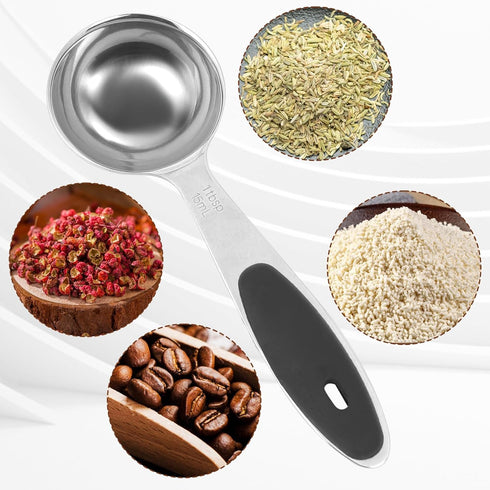 Mozeat Lens 1 Tbsp(3 15 Ml |15 0.5 Oz) (1 Pack) Tsp | Cc| Long Handle Measuring Spoon, Stainless Steel Table Spoon