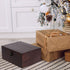 Vintage Wooden Storage Box with Hinged Lid, 9.4'' x 7.7'' x 4.3'' Large Keepsake Box for Crafts