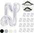 Mlici Hanger Hooks - 60 Pack Space Saving Clothes Hanger Connector Hooks for Closet Organizer (Clear)