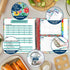 Recipe Binder, 9.5 x 11 inch 3 Ring Kit with 50 Protectors, 100 Recipe Cards & 8 Category Divider Tabs