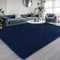 AROGAN Modern Shag Area Rug for Bedroom, 4x6 Feet Washable Plush Memory Foam Indoor Floor Carpet in Navy Blue