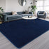 AROGAN Modern Shag Area Rug for Bedroom, 4x6 Feet Washable Plush Memory Foam Indoor Floor Carpet in Navy Blue