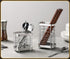 Kitchen Utensil Holder, Stainless Steel Drying Caddy, Rust-Proof Cutlery Organizer for Kitchen Utensils, Silver