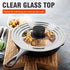 Universal Lid for Pots and Pans, Stainless Steel Pan Cover Fits 6-7-8 Inch Cookware