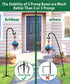 5 60 Inches 3/5 (1 Packs) Artibear Adjustable Outdoor Shepherd Hook Stand with Prong Base, Tall in Thick, Shiny Black