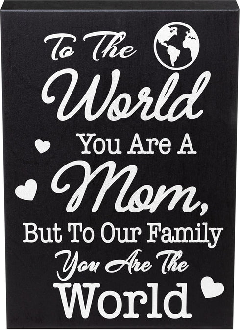 Mom Gift Sign, Handmade Wooden Quote Plaque for Mother's Day, Birthday, Christmas, Wall or Tabletop Decor