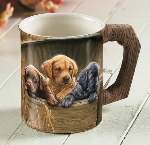 Wild Wings All Hands on Deck - Labs Coffee Mug by Rosemary Millette