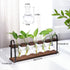 Bulb THYGIFTREE Plant Propagation Stations with Wooden Stand, Desktop Retro Plant Terrarium Vase for Indoor Hydroponic