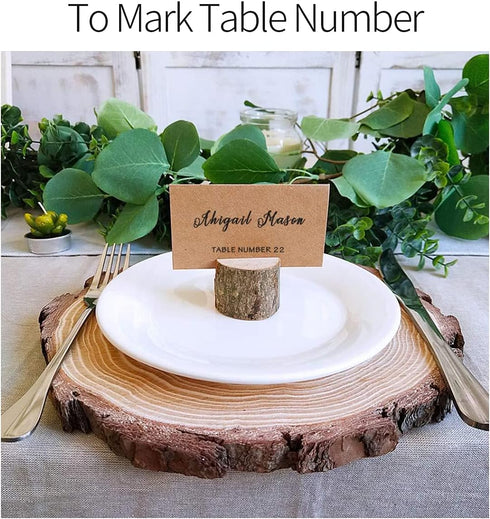 Wedding Table Card Holder, 10Pcs Stump Shape Place Card Holder Stand for Party