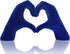 Heart shaped hand carved decorative aesthetics, blue heart shaped bookshelf decor, office