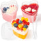 TOFLEN 50 Pack Heart Shaped Dessert Cups with Lids and Spoons, 5