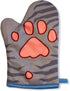 Cat Paw Oven Mitt, Funny Pet Kitty Cat Kitten Graphic Baking Glove, Cool Food Novelty Cookware Grey Oven Mitt