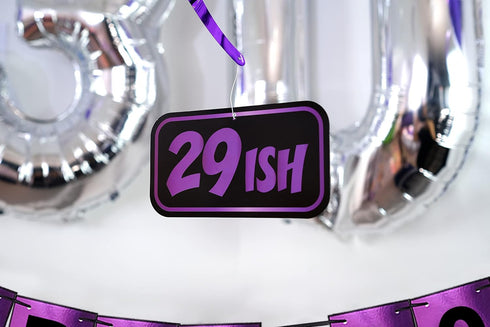 30th Birthday Purple Party Pack, Banner, Balloon, and Swirls for Birthday Decorations and Supplies