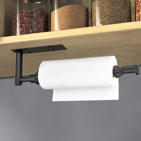 SUS304 VAEHOLD Self Adhesive Paper Towel Holder Under Cabinet Mount, Wall Mounted Paper Towel Roll Holder with Damping