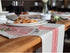 Solino Home Striped Linen Placemats, Set of 4 - 100% Pure Linen Red and Natural Place Mats 14 x 19 Inch for Summer