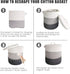 Large 60L Storage Basket with Lid, 16"Wx18"H Woven Cotton Laundry Basket, Dark Gray/Gray/White Mix