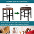 HFCNMY Counter (4 Pack,Coffee) Stool Covers Rectangle, Stretch Waterproof PU Rectangle Bar Stool Covers Vanity Stool