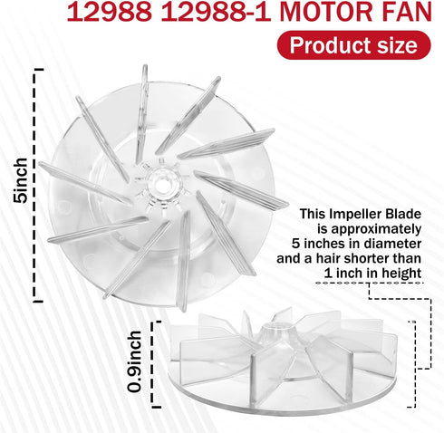Replacement Fan for Sanitaire Upright Vacuum Cleaner, Replaces for 20-8620-08, Fits SC684F SC886E SC887B SC888G