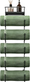 Sorbus Bathroom Towel Holder - 5 Tier Metal Towel Rack with Wood