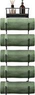 Sorbus Bathroom Towel Holder - 5 Tier Metal Towel Rack with Wood