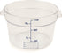 Carlisle FoodService Products Storplus Round Food Storage Container, 12 Quart, Clear, Stackable Design