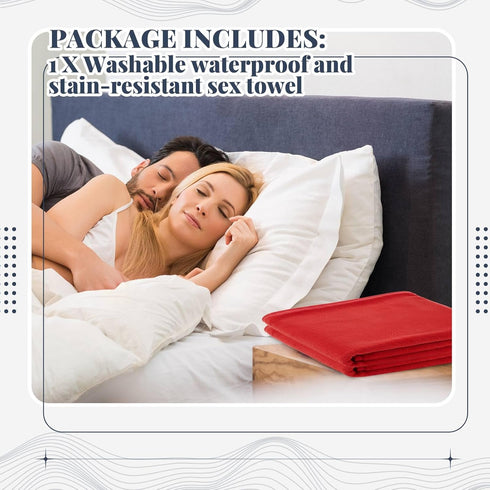 Fanfanwin Comfort(80 80 in,Red,1 Couples Waterproof Mat Lover Reusable Stainproof Blanket Quiet Easy Use Mattress