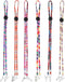 EupHHonycs 6 Pieces Folk Style Napkin Clip, Lanyard Neck Strap, Adjustable Flexible Bib