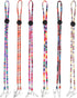 EupHHonycs 6 Pieces Folk Style Napkin Clip, Lanyard Neck Strap, Adjustable Flexible Bib
