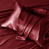 CozyLux Satin Sheets Queen Size - 6 Piece Burgundy Bed Sheet Set with Silky Microfiber and Deep Pocket Fitted Sheet