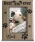 BELLA BUSTA - Best Dog Ever - Engraved Leather Picture Frame, Christmas, Birthday Keepsake for Dog Lover, 5x7 Vertical