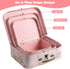 Set of 3 Paperboard Suitcases Storage Box with Lids for Photo Storage, Home Decoration, Gift Decoration (3Pcs, Pink