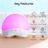 25 Geeni Rise and Shine Baby White Noise Machine with Night Light, Soothing Sounds, RGB Colors, Customizable Sleep