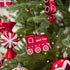 Set, 70 Christmas Tree Ball Ornaments ct Classical Red White Candy Train Theme Xmas Assorted Ornaments, Shatterproof
