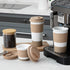 Set, Nucookery Ceramic Travel Coffee Mug Coffee Tumbler with Silicone Lid and Non-Slip Sleeve, Unique To Go Mug, Gifts