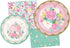 Floral Themed Tea Party Supply Pack Bundle for 8 Guests - Includes Paper Plates & Napkins