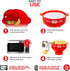 Silicone Microwave Popcorn Popper (Red), Collapsible Air Popper with Lid, Reusable, BPA-Free, Dishwasher Safe