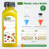 24 PACK, 12 OZ 24 2 Reusable Plastic Juice Bottles with Caps, Plus Labels & Silicone Funnels - Clear Juicing Bottles