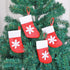 12Pcs Mini Christmas Stockings Snowflake Holders for Candy, Knife, Spoon, Fork, and Xmas Table Decorations