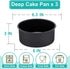 E-far 6 x 3 Inch Cake Pan Set of 3, Deep Stainless Steel Round Cake Pans for Baking Birthday Wedding Cakes
