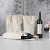 Wine Tote Bag, 10.5 x 7 x 2 inches, 4 pcs Reusable Cotton Canvas Carrier with Drawstring Label