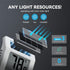 2.2'' 2Pack Digital Thermometer and Hygrometer Meter, Solar-Powered Indoor Temperature Sensor Humidity Monitor