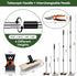 ZORSHUY 4-in-1 Weeding Tool with Hoe, Grabber, Pruning Shears & Scrub Brush,Garden Hoe & Weed Puller Tool with Long