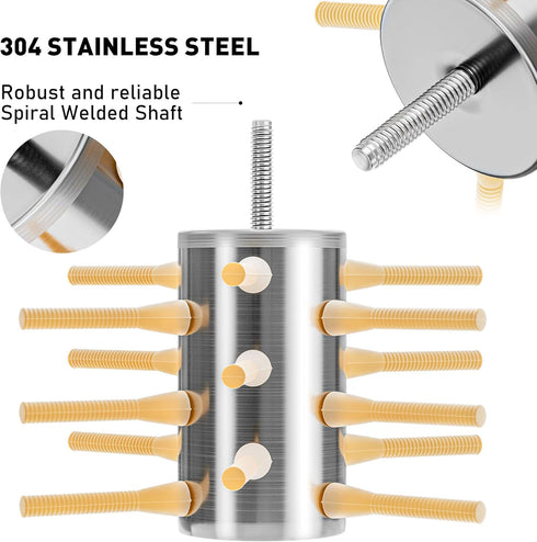 YardYield 18 Chicken Plucker Drill Attachments Fingers Chicken Feather Plucker Machine Stainless Steel Drill Chicken