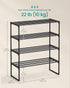 4-Tier 10-15 11.8 26.8 28.4 Inches, ULSA204B01 SONGMICS Shoe Rack, Shoe Organizer, Metal Storage Shelf, Upright