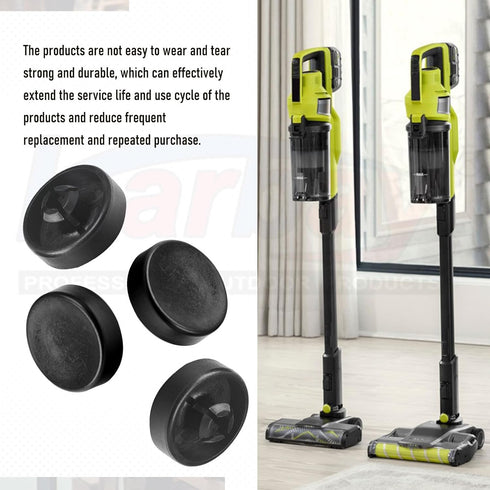 4 Pack Replacement Wheel for Ryobi Cordless Stick Vacuum 18v One+ HP & PCL720K, PBLSV716K