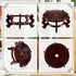 2 4 12 Decor(6 Inch) Geetery Pcs to in Wooden Plant Stands Indoor Chinese Oriental Plant Stand for Vase Fishbowl Flower