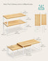 SONGMICS Cabinet Organizer Shelf, Set of 4 Kitchen Storage, Spice Rack, Stackable, Expandable, Metal and Engineered Wood